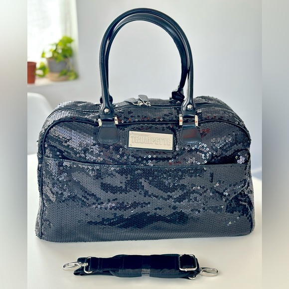 TRUMPETTE - Sequin XL Diaper Bag - Black - “Schleppbag”